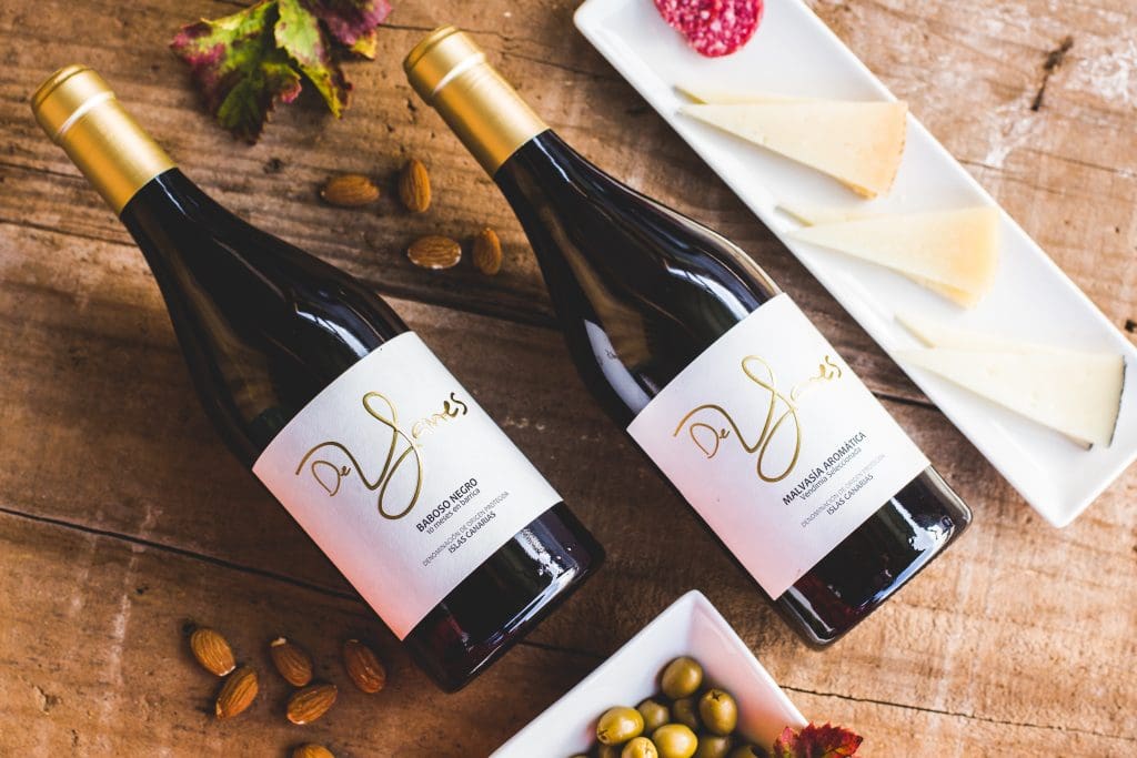 Botellas de vino De Yanes